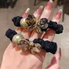 Elegante Scrunchie Negro Plisado con Aleación de Alta Elasticidad para el Cabello, Sencillo Sujetador de Cola de Caballo, Banda para Moño