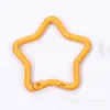 Hebilla de Resorte de Estrella de Cinco Puntas Pintada de Metal Colorida Accesorios para Joyería Llavero DIY Hecho a Mano Anillo de Conexión Colgante Venta al por Mayor