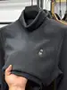 Capa base térmica de cuello alto para hombre, Otoño e Invierno, Engrosada, Cálida, Doble cara de forro polar, Sudadera interior, Doble cuello, Camiseta de manga larga para hombre