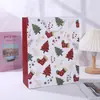 Bolsas de Regalo Populares Navideñas Transfronterizas, Bolsas de Tote Navideñas de Dibujos Animados, Bolsas de Regalo de Cartón Blanco, Bolsas de Regalo Souvenir de Año Nuevo y Navidad