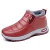Novos Sapatos de Algodão Outono/Inverno 2026 para Mulheres, Sapatos Casuais para Mães, Sapatos Quentes Slip-On para Idosos, Botas de Neve com Forro de Lã e Espessadas
