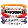 Conjunto de Pulseiras de Argila Macia Populares na Amazon Europeia e Americana Pulseira Personalizada para Fãs