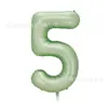 Nuevo globo digital verde olivo de 40 pulgadas decoración de cumpleaños globo de aluminio digital verde menta matcha aguacate