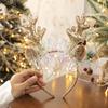 Tiara de Natal para Adultos e Crianças, Acessórios de Cabelo com Galhos para Fantasia de Feriado, Fivela Decorativa Brilhante de Rena para Cabelo de Celebridade da Internet