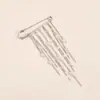 Joyería Transfronteriza Europea y Americana, Broche Cuadrado de Cristal de Moda con Múltiples Borlas, Accesorios de Pin Fijo para la Cintura de Mujer