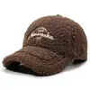 Gorra de Béisbol de Moda para Mujer Gorra de Invierno con Pico de Pato de Lana de Cordero Sintético para Hombre Sombrero de Felpa Cálido de Alta Calidad para Mujer Hace que la Cara Parezca Más Pequeña