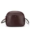 Bolsa Transversal de Couro Genuíno para Celular Transfronteiriça Feminina Moda High-End Pequena Bolsa Concha 2024 Nova Simples Bolsa de Ombro de Couro Bovino