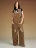 Pantalones de Mezclilla Casuales Cómodos de Pierna Ancha Sueltos Retro a la Moda con Efecto Desgastado, Fuente Transfronteriza Europea y Americana, Moda para Mujer