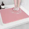 Tapete de Piso Simples de Cor Sólida com Laço para Banheiro Anti-vazamento de Água Antiderrapante Capacho para Porta de Entrada Limpa Sujeira Resistente a Manchas Resistente ao Desgaste Fácil de Limpar