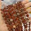 Estrella de seis puntas de 10 mm pastel redondo piedra natural cuentas sueltas semiacabadas corte duro redondo accesorios al por mayor para collar pulsera DIY