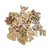 Promoción de Bajo Precio Copo de Nieve Navideño Clásico de Madera Árbol Ángel Corazón de Melocotón Estrella de Cinco Puntas Flor Piezas de Madera Mixtas Decoración de Oficina