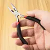 Alicate DIY Feito à Mão Mini Alicate Alicate de Joalheria Alicate de Fio Alicate de Bico Fino 4,5 polegadas Bico Curvo Dentes Lisos Alicate Multifuncional