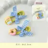 Combinación de Accesorios para el Cabello de la Serie Oso Natillas Lindos de Dibujos Animados para Niñas Pin Dulce para Flequillo Roto Cuerda Elástica Alta para el Cabello Goma para el Cabello