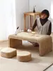 Mesa de Centro de Rattan Tatami, Pequena Mesa Lateral de Janela, Mesa Simples para Peitoril de Janela, Mesa de Chá, Mesa Baixa para Sentar Estilo Japonês, Mesa Kang Doméstica