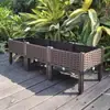 Maceteros de Plástico para Exteriores al por Mayor, Cajas Modulares Rectangulares para Plantar Hortalizas en Azoteas, Cajas Especiales para Plantar Hortalizas en Balcones