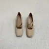 2026 Novas Sapatilhas de Ballet da Moda para Mulheres Baixas, Mocassins Gentis e Versáteis com Tiras Cruzadas