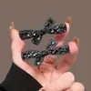 Clip de Pico de Pato con Lazo Completo de Pedrería Ultra Brillante de Lujo Ligero para Mujeres Clip para Flequillo Lateral Pinza para el Cabello Pequeña Exquisita Brillante de Gama Alta Accesorios para el Cabello