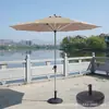 Guarda-sol de Exterior, Guarda-sol de Pátio, Guarda-sol de Sol, Guarda-sol de Barraca de Camping, Guarda-sol de Coluna Central para Proteção Solar de Jardim, Guarda-sol de Praia de Lazer com Manivela