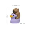 8 Patos Amarelos Sentados Casal Capivara Micro Paisagismo Jardinagem Boneco Boneco Criativo de Mão