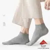 Meias Masculinas Rasas Pretas Curtas Absorventes de Suor Cor Sólida Esportivas Meia Cano Médio Baixo Moda Branco Puro Todas as Ocasiões Respiráveis Meias Sapatilha