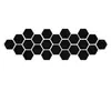 Adesivos de Parede Acrílicos DIY de Comércio Exterior para Decoração de Hall de Entrada, Superfície Espelhada Hexagonal, Estilo Minimalista Moderno
