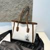 Bolso de mano portátil de moda retro con contraste de color, bolso de mujer, novedad primavera 2025, bolso de hombro de gran capacidad, bolso de axila moderno.