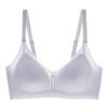 Ropa interior de verano delgada, fresca y sin costuras para mujer con busto pequeño, push-up, copa fija, copa con orificio, anti-flacidez, brasier de soporte suave