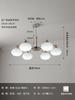 Lustre para Sala de Estar Bauhaus Francês Meio Antigo Celebridade da Internet Quarto Sala de Jantar Casa de Hóspedes Lustre Designer Nórdico Lustre de Caqui
