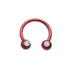 Anillo Septum Nasal de Acero Inoxidable 316L Transfronterizo Europeo y Americano Anillo de Herradura Color Degradado Anillo Nasal C-Bar Anillo Nasal Estilo Navidad Perforación