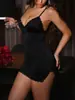 Camisón sexy transfronterizo de Amazon, lencería con volantes de encaje, camisón sensual y seductor, vestido estilo francés puro e inocente, talla grande