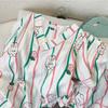 Fábrica de Origem 2025 Novo Pijama Doce de Verão Algodão Nuvem Estampado Desenho Animado Roupas de Casa Conjunto de Duas Peças