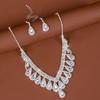 Conjunto de Colar de Strass de Joias Vintage Exageradas Europeias e Americanas Moda Feminina Forma de Gota Nova Fornecimento Transfronteiriço Atacado Fábrica