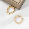 Amazon Temu Pendientes de Moda con Tubo Hueco Galvanizado de Venta Caliente, Estilo de Lujo Ligero Europeo y Americano, Estilo Caliente de Venta Directa de Fábrica