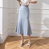 Falda Midi 2023 Primavera y Verano Nueva Falda Midi de Cola de Pez estilo Coreano Cintura Alta Elegante Falda de Cadera Falda de Cintura Alta para Mujer