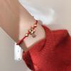 Año del Tigre Cuerda Roja Pulsera Candado de la Paz Tigre Femenino Diseño Nicho ins Cuerda de Mano Regalo de Pareja