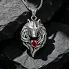 Joias da moda em aço titânio colar estilo Yunnan Xizang pingente de raposa dupla face colar de zircônia diamante SP718