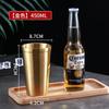 Vaso de cerveza escalonado de acero inoxidable 304 coreano, taza para té con leche, vaso de doble capa, taza para café de barbacoa, vaso de agua anti-quemaduras para exteriores