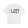 Serie de camisetas casuales de algodón puro de manga corta, unisex, de marca moderna, con tres etiquetas completas, patrón digital transfronterizo Margiela, cuello redondo