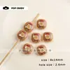 Cuentas Lindas con Forma de Bollo, Accesorios Pequeños de Oso, Cuentas Sueltas para Pulseras Hechas a Mano DIY, Dijes de Bolsa Impresos, Colgantes Decorativos, Cuentas para Joyería