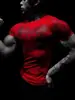 Breathedivinity Tops Fitness Masculinos Esportivos Secagem Rápida Treino Elástico Justo Camiseta Ciclismo Roupas de Secagem Rápida
