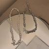 Gradient Bow Grey Pearl Necklace Light Luxo High-end Clavícula Corrente Cyber Celebridade Senhoras Atmosférica Vestido Acessórios