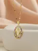 Collar para Mujer Cruz de Oriente Medio Transfronterizo Nuevo Estilo Producto de Origen Cobre Microincrustado Circonita Color Moda Joyería Lujo Ligero (Zircón de Color Aleatorio)