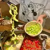 Hot Pot de Carne Famoso na Internet com Fogareiro Cerâmico Único em Formato de Pé e Louças Cerâmicas em Estilo Rústico para Preparação do Hot Pot