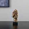 Los Silencios Son Artesanías de Oro Adornos, No Escuches, No Digas, Esculturas, Oficina Sala de Estar, Artesanías de Decoración para el Hogar Estilo Europeo