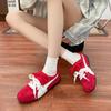Sapatos Versáteis de Solado Grosso para Uso Externo no Verão Feminino 2025 Novo Estilo Universitário Casual Retrô Tênis Pai para Mulheres