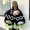 Al por mayor transfronterizo Mochila de Luo Xiaohei Dibujos animados Gato Lindo Bolsa de Felpa Mochila Escolar para Estudiantes Bolsa Ita de Insignia de Moda