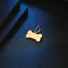 Colgante de placa de identificación para perro de acero inoxidable en stock suministro comercio exterior transfronterizo brillante hueso llavero mascota accesorios de joyería DIY para mascotas
