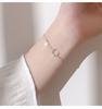 Versión coreana de plata de ley 925 destello Diamante Estrella Luna pulsera para novias diseño de temperamento nicho celebridad femenina de internet estilo frío ins