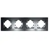 Enchufe de pared conmutador concatemer panel de PC negro mate enchufe de interruptor de combinación libre europeo francés