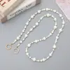 Joyería Zhuzui Nueva Cadena Cruzada de Perlas ABS Hecha a Mano con Cuentas Cadena para Teléfono Móvil Correa para Teléfono Móvil Cadena de Bolso de Hombro